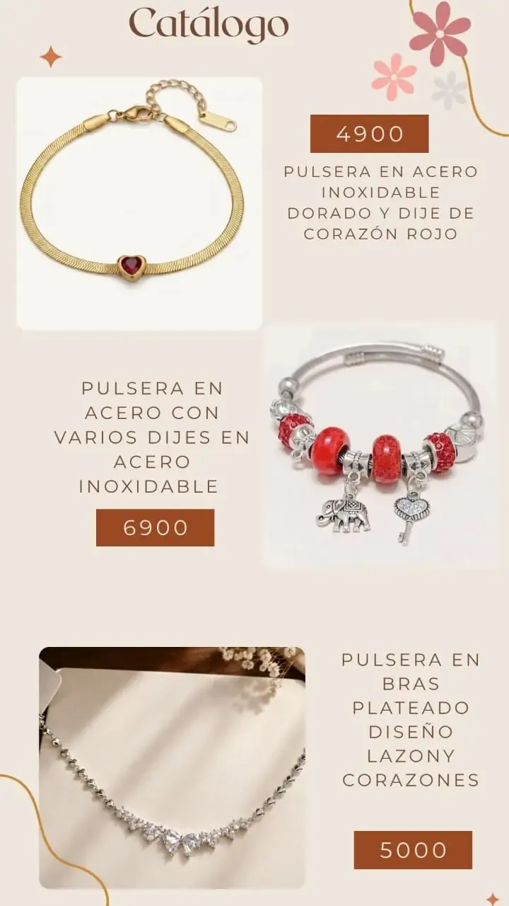 Pulsera lazo y corazones