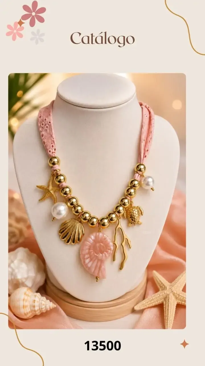 Collar marino rosado