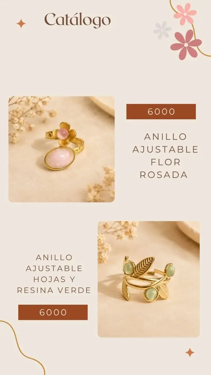 Anillo hojas verdes